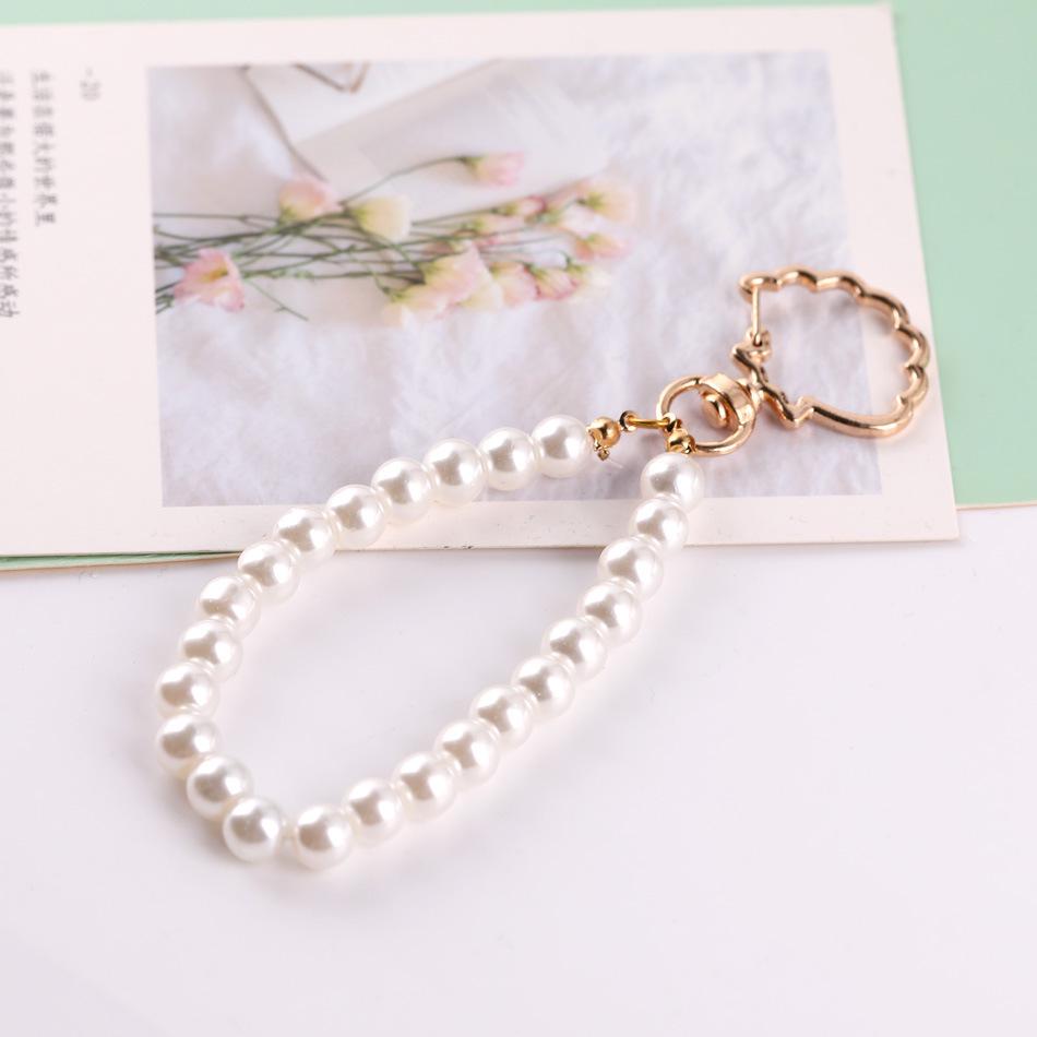Korean Pearl Keychain & Glass Bead Phone Lanyard Set - Stylish Beaded Bracelet & Car Keychain DIY Kit