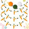 1/3Set Easter Carrot Pompom Ball Banner for Easter Party Home Decoration Hanging Garland Bunting Flag Kids Birthday Party Decor