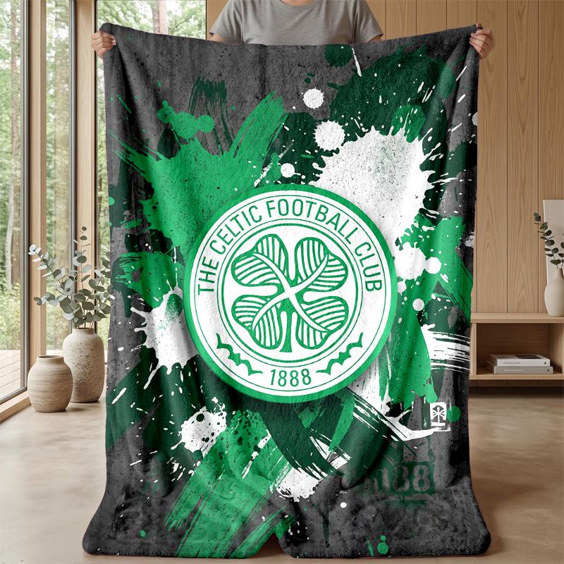 Coperta Morbida in Pile Flanella Celtic FC Leggera Accogliente Calda Coperta da Lancio per Divano Letto Decorazione Casa