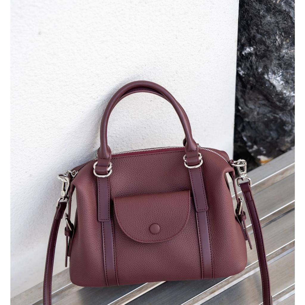 Cowhide Shoulder Women's Bag Compartment Large Capacity Shoulder Crossbody Women's Fashion Trend Simple Practical Shell Bag