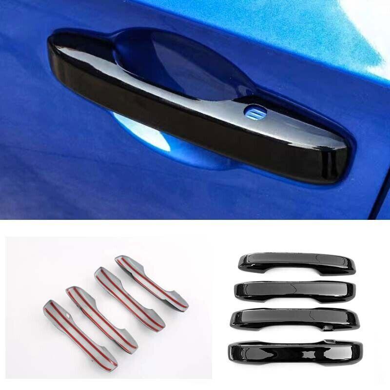 Side Door Handle Glossy Black Cover Trim 4PCS For Honda Civic 11th - Up