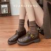 French Retro Small Leather Shoes for Women 2025 Deep-mouth Loafers for Women, Comfortable Soft Soles, Not Tired Feet, Camellia Soft Leather Women's