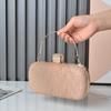 Rose Gold Folds Banquet Clutch Purses for Women Wedding Cocktail Party Evening Bag Shoulder Crossbody Handbag Sequins Clutches