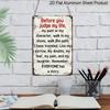 2D Flat Aluminium Motivational Quote Wall Decor, Vintage Metal Art with Pre-Drilled Holes for Easy Hanging - Perfect Gift Idea Suitable As