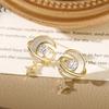 Korean Moon Star Zircon Dangle Earrings - Exquisite Design, Elegant & Versatile