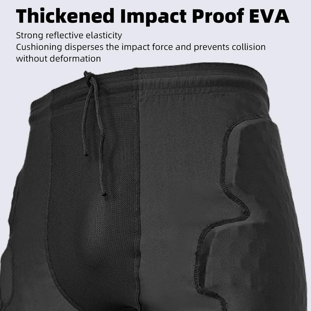 Basketball Protective Shorts Quick Dry Comfortable Thickened EVA Padded Shorts for Sports L