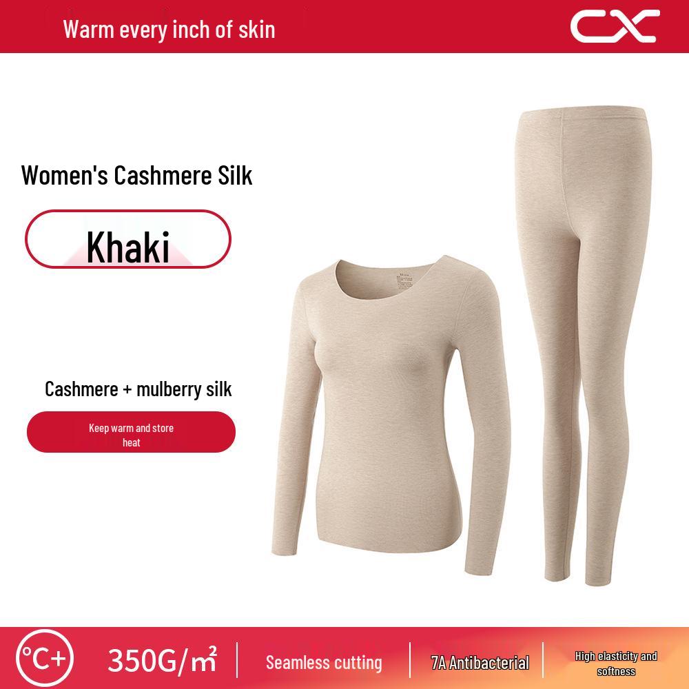 

Очень теплый комплект термобелья из кашемира и шелка с флисовой подкладкой для мужчин и женщин Women s S (up to 95 jin)