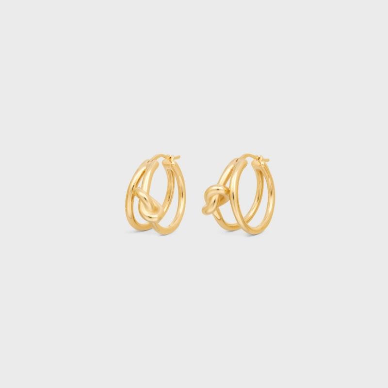 Niche High-End French Retro Knot Design Rope Knot Ear Buckle Personality Trendy And Fashionable Temperament Versatile Earrings