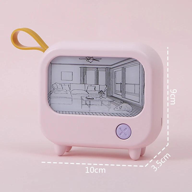 TV Painting Led Night Light Cute Cartoon Decoration Night Light Living Room Desktop Home Atmosphere Bedside Table Lamps