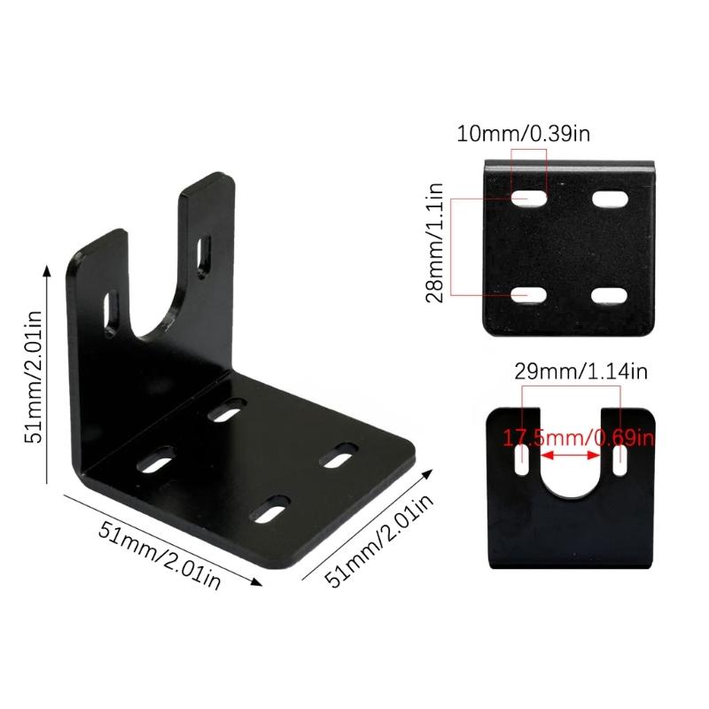 Motor Mounting Support, 2 Pack with Elongated Openings for Small Positioning Changes During DIY Equipment Assembly and Repair Work