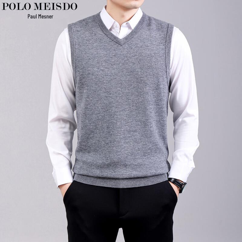

POLOMEISDO Men s Merino Wool V-Neck Sweater Vest 3XL