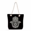 Geometric patterns print thick rope single-shoulder beach bag 7282 CLE