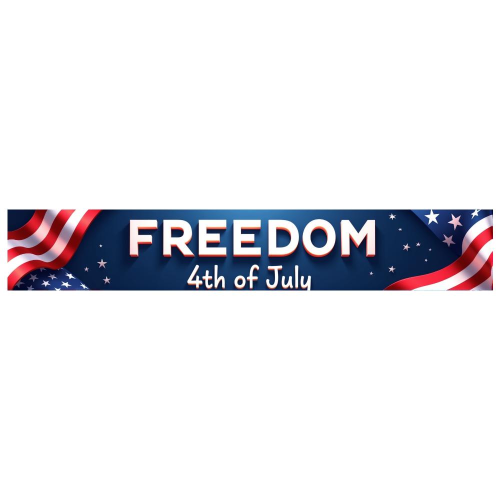 Outdoor Indoor Use Independence Day Banner Vibrant Colors 4th of July Banner Eye-Catching Weather Resistant