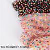Tissu Tulle à Pois Colorés Organza Transparent Doux Gaze Polyester Léger Papier d'Emballage pour Bouquet Fabrication de Nœuds