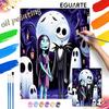 Nightmare Painting Kit Home Bedroom Wall Decor Handmade Gift Jack Sally Moonlit Night Festive Art Supplies Crafting Set Hobby