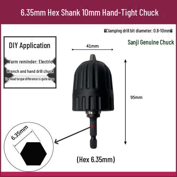 Hex Shank Drill Chuck Adapter for Electric & Pneumatic Screwdrivers