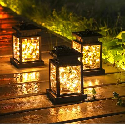 1PC Solar Flackerndes Kerzenlicht für den Außenbereich, wasserdichte LED-Kupferdrahtlampe, für Gartendekoration, Rasenlandschaft