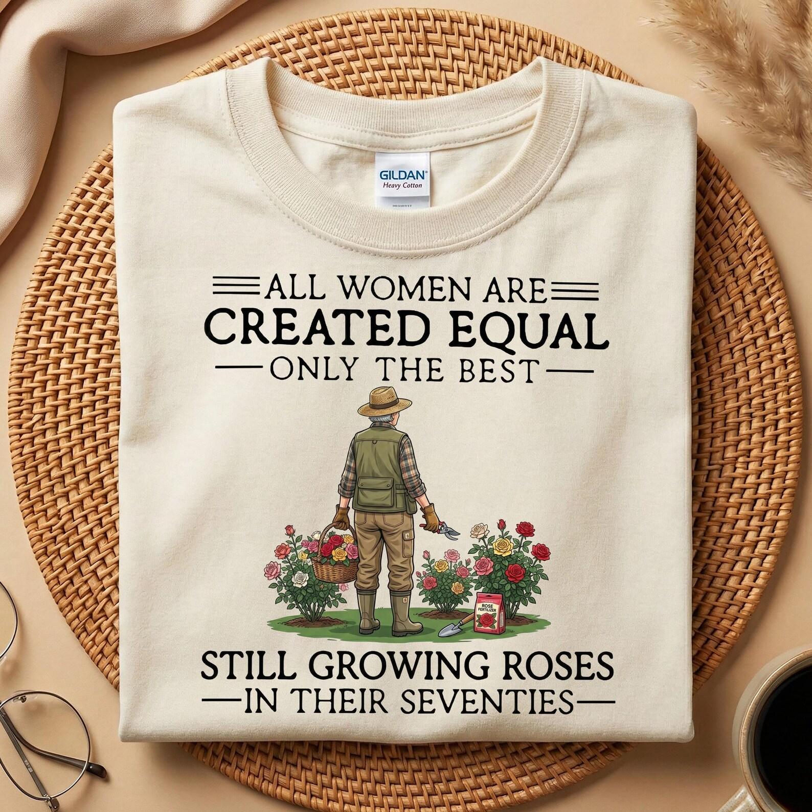 Funny 70s Gardening Shirt, Gardener 70th Birthday Tee, Mother s Day T-Shirt, Garden Lover Gift, Grandma Gardening Shirt S