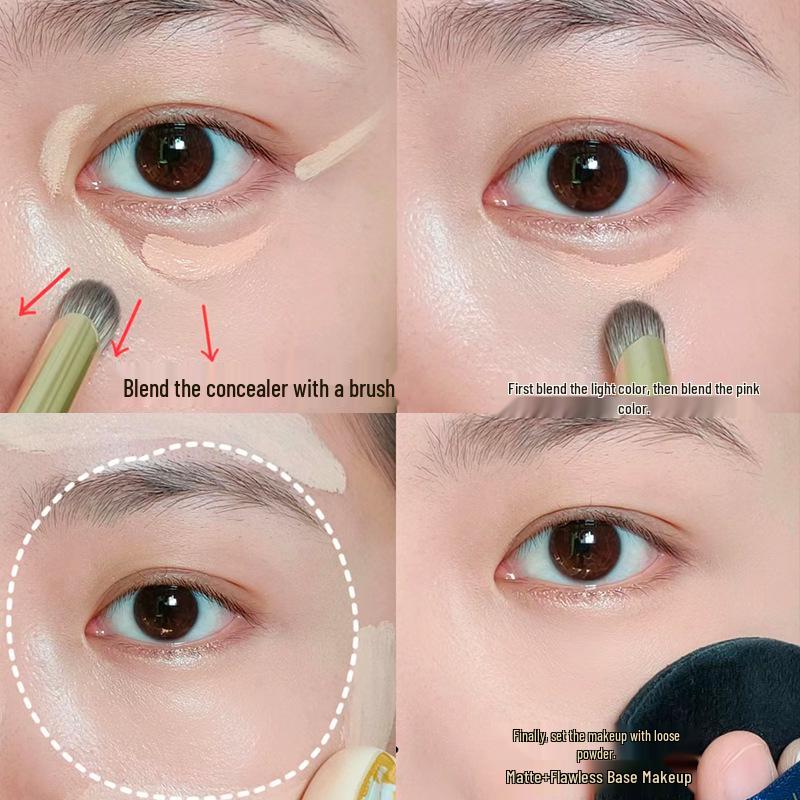 Palette Correcteur 3 Couleurs Kekemood: Couvre les taches, l'acné, les cernes; Illumine, Sculpte; Maquillage Naturel & Polyvalent.