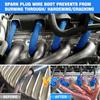 Header Boots 2500° Heat Shield Sleeve Wire Cover Wrap for 350 454 8PCS Blue