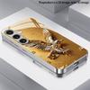 Gold Eagle Diamond-Encrusted 2D Phone Case for Samsung S26 S25 S24 S23 S22 S21 S20 A56 A36 A16 - Glass Protective Cover