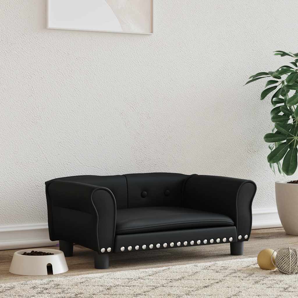 Vidaxl Hundebett, Schwarz, 70X45X30 Cm, Kunstleder
