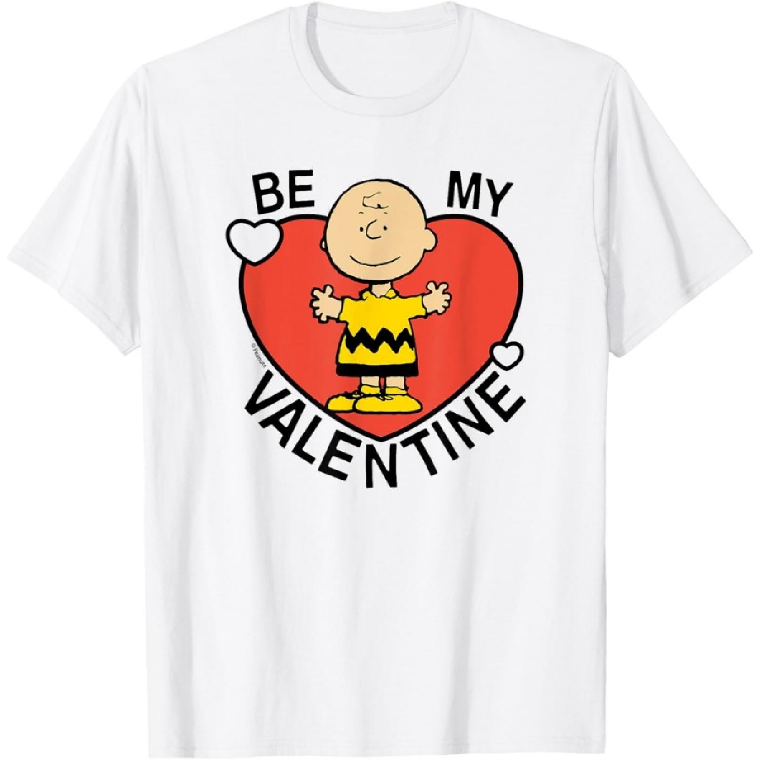 Peanuts Valentine Charlie Brown Heart T-Shirt(1) S