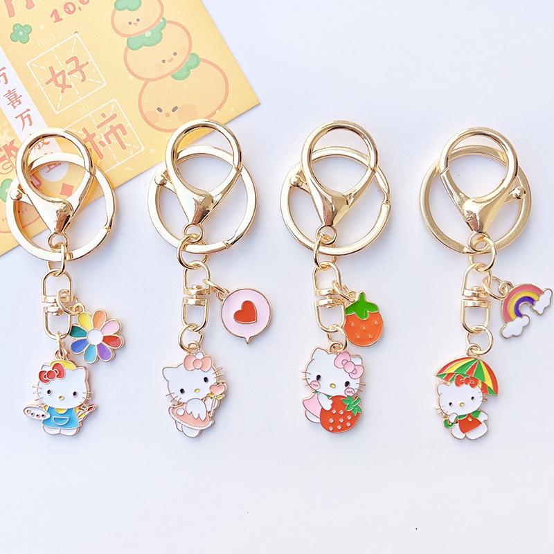 Japanese Cute Kitty Cat Cartoon Keychain Pendant – Creative Gift & Backpack Ornament