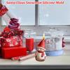 Christmas Silicone Molds For Candles Santa Claus Snowman Moulds 3D Christmas Molds For Candles Non-Stick For Home Desk Holiday