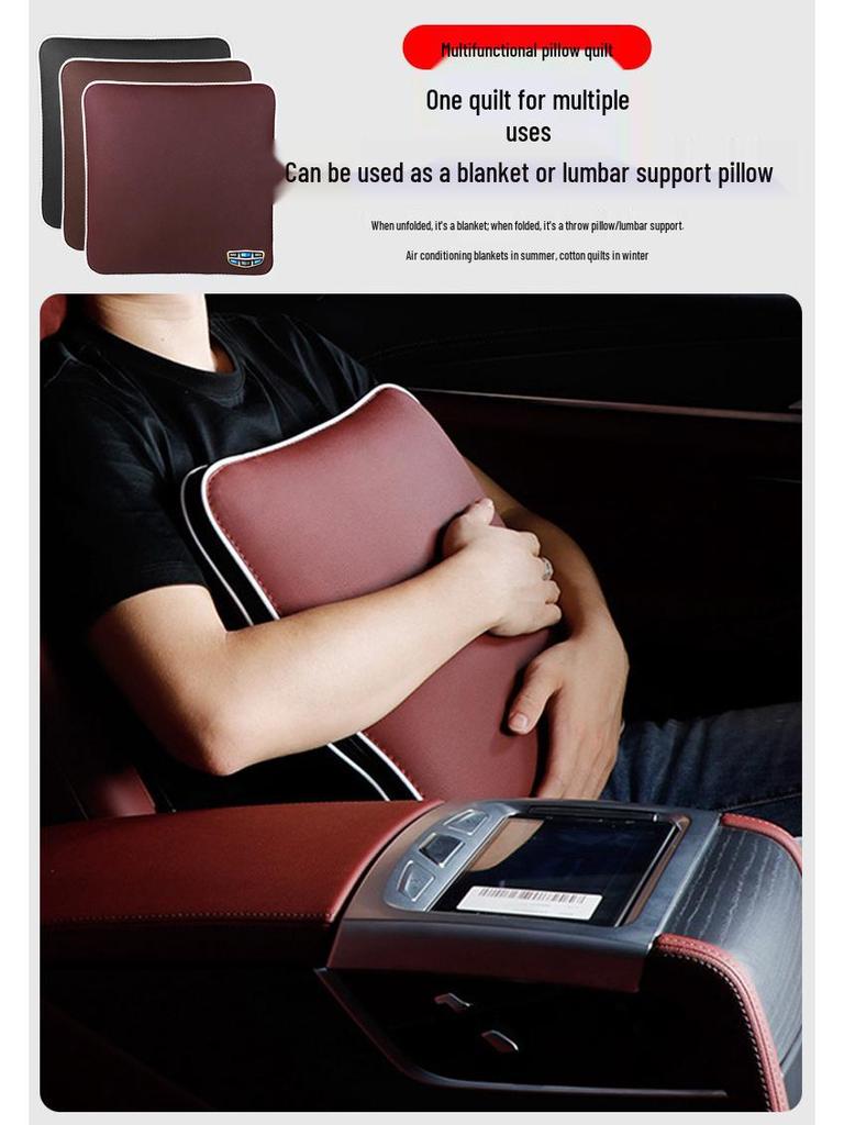 Geely Compatible Comfort Set: Air-Conditioned Comforter, Pillow, Lumbar Support for Xingyue, Xingrui, Emgrand S, Boyue, & Vision X.