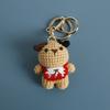Cartoon Animal Doll Series Crochet Keychain Knitted Rabbit Keychain Cute Bear Keyring For Bag Pendant Custom Accessory