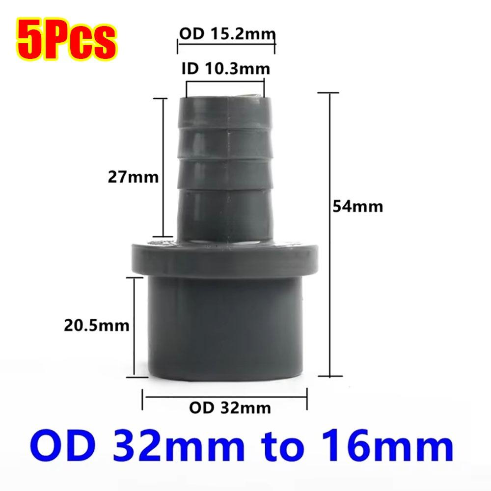 5Pcs Soft PVC Pagoda Connector 20/25/32mm to 8-25mm Pipe Joint Fittings for Aquarium Fish Tank
