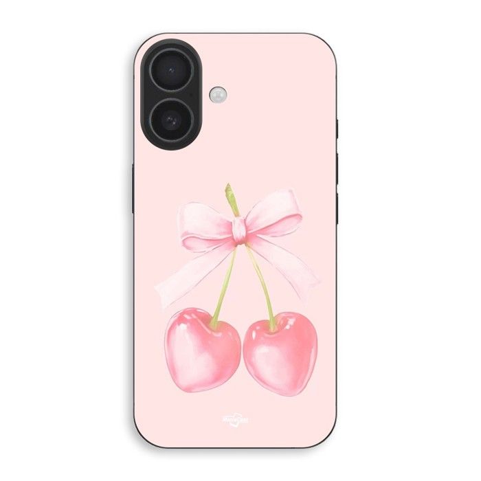 Coque de téléphone - MANIACASE - Iphone 16 Plus - Silicone - Cerise noeud - Souple