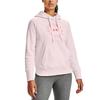 Under Armour Rival Metallic Fleece Hoodie Women Hoodies Ballet-Pink 1356323-658