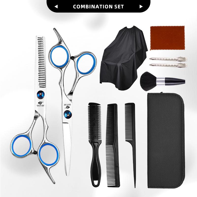 Blue Hat Stainless Steel Professional Barber Thinning Scissors for Hair Salon Stylists
