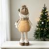Ausziehbare Nordische Weihnachtsplüschpuppe mit gestrickten langen Beinen - Festliches Ornament für Partydekoration