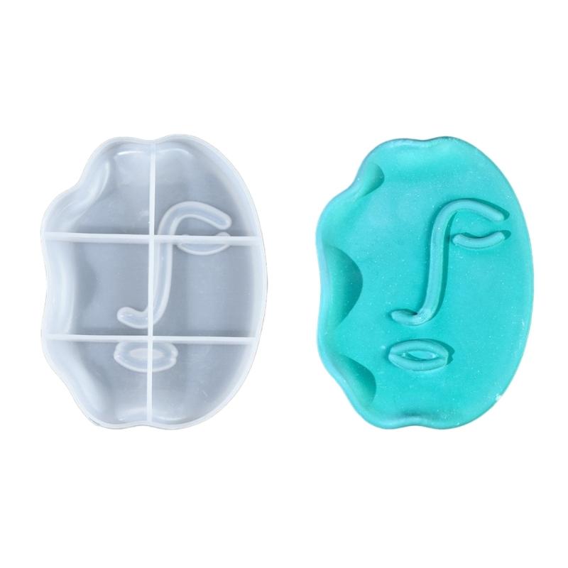 

Unique Fruit Tray Silicone Mold Versatile Twisted Face Designs Mold for DIY Resin Charm and Tray Plate Projects 1