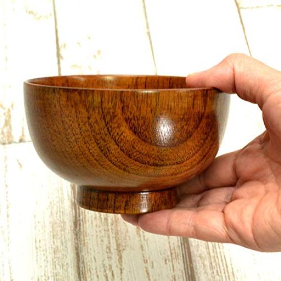 Wooden Soup Dishwasher Miyako Soup with Wood Grain Set of 5 Bowls, Safe, Bowls, Finish,