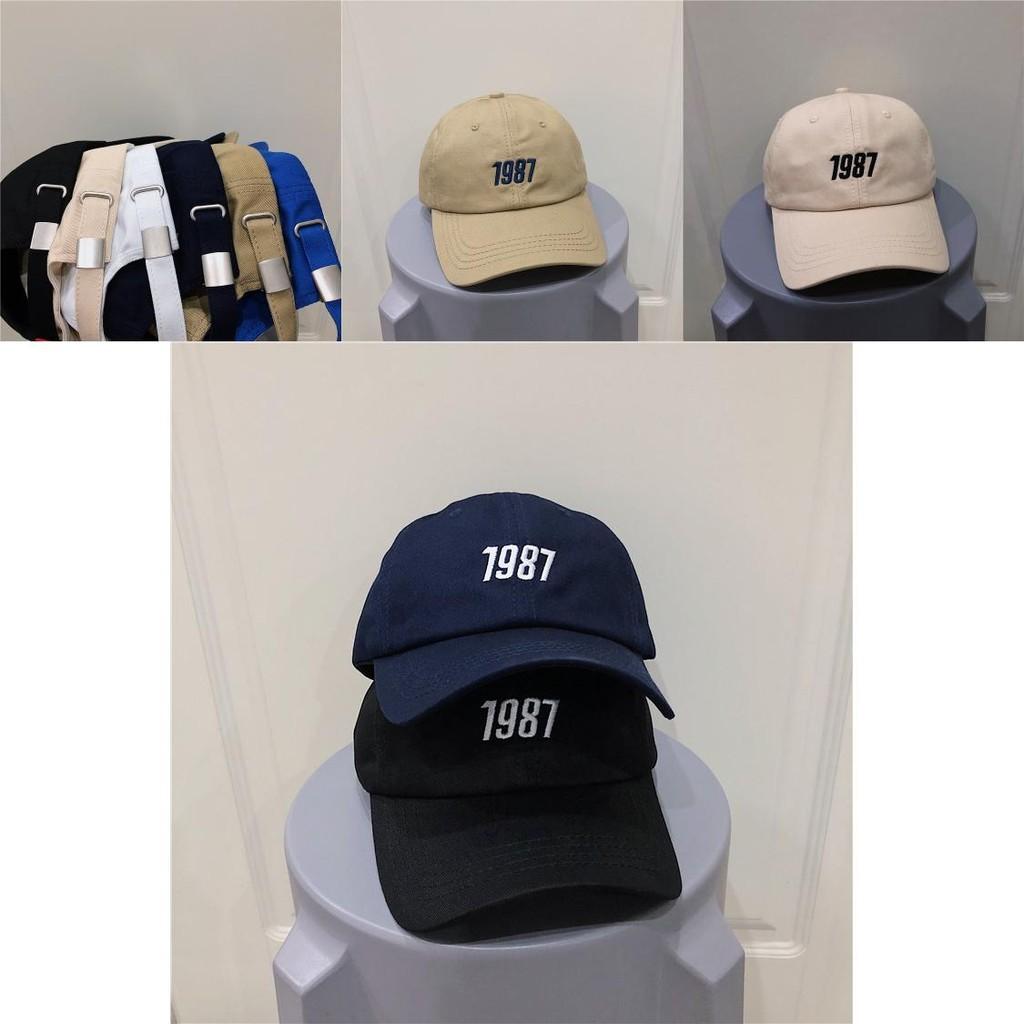 Trendy Summer Unisex Baseball Cap With 1987 Embroidery Adjustable Breathable Sun Protection