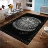 Navigatie Kompas Vegvisir Schild Runen Symbool Rugnorse Mythologie Scandinavisch Noordse Vloermat Gothic Woondecoratie