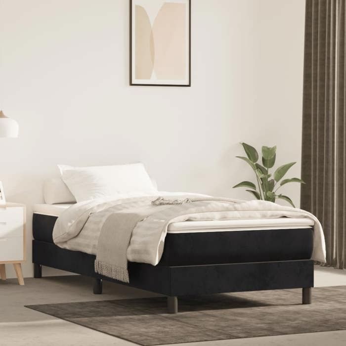 VidaXL Matelas à ressorts ensachés pour enfants noir 80x160 cm velours,meuble de chambre à coucher,matelas à ressorts,4016548
