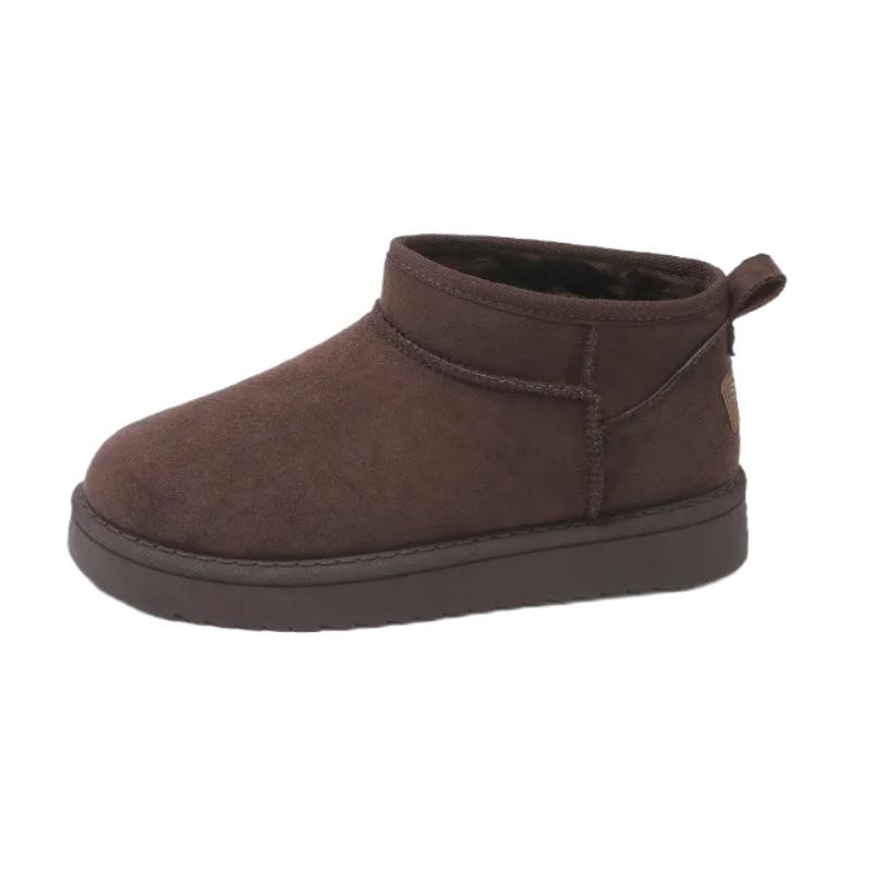 Frosted short plush snow boots plush short boots winter new thickened warm cotton shoes