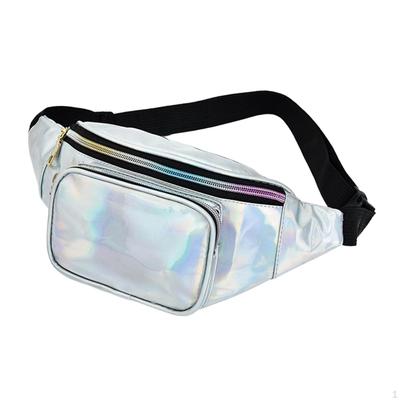 Waist Carry ,with Adjustable Strap, Resistant Shiny Chest Pocket Holographic for Cycling Women