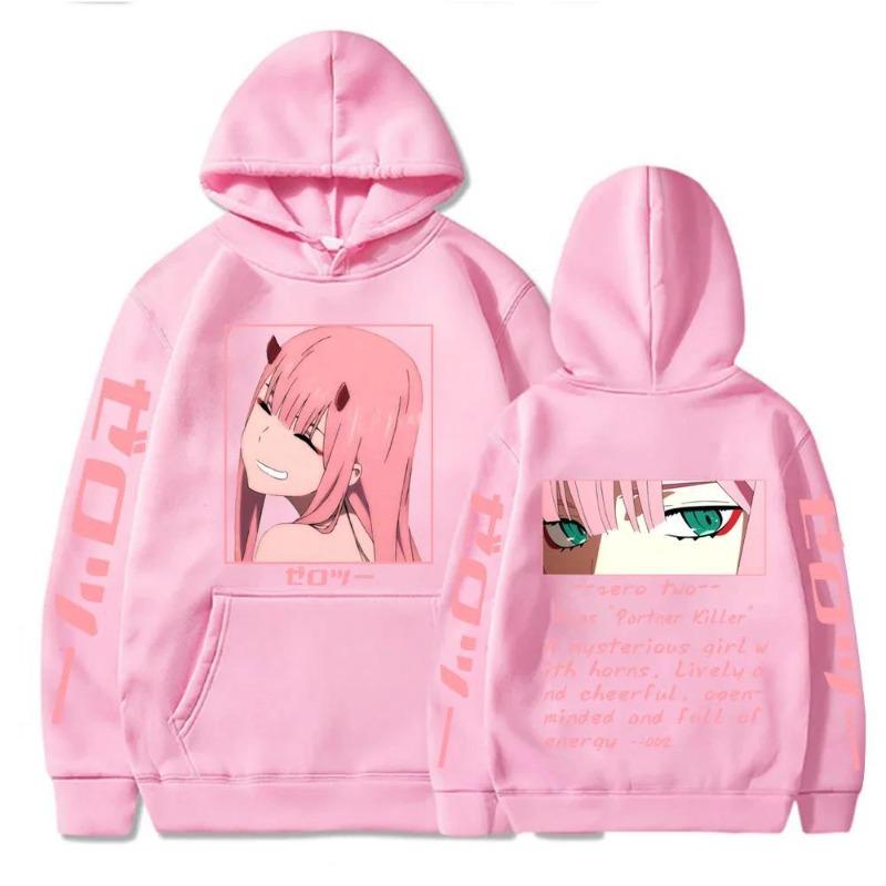 Darling In The Franxx Hot Anime Hoodie Zero Two Eyes Graphic  Sweatshirt Men Womnen Design Pullover Men's Fleece Hoodies