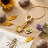 Ornaments Bee Flower Pendant Oil Dripping Bag Hanging Bee Keychain  Bag Key Decor