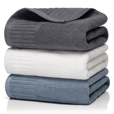 Bath Towel 3-piece Set 100 Cotton Plain Stylish Nordic Design Quick-drying 70140cm Large Size Suitable Home Hotels Commercial Use Sports More Usable