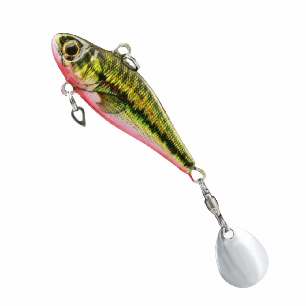 with Spoon Fishing Lure Rotate Treble Hook Vibration Spinner 2025 Pin Crankbait  Fishing Tackle