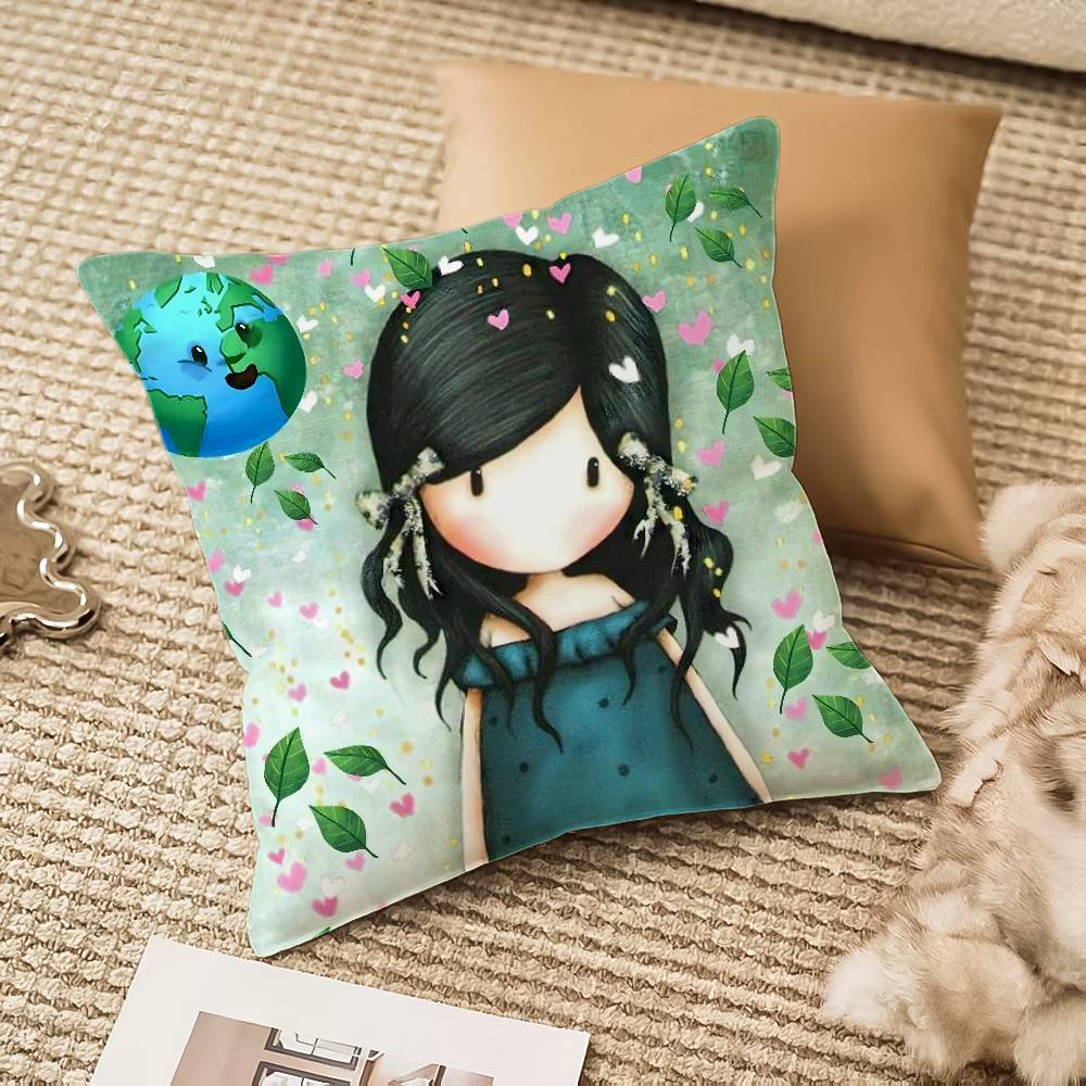 Gorjuss Cartoon S-Santoro Gorjuss Pillow Case Anti-dustmite Invisible Zipper Sofa Bed