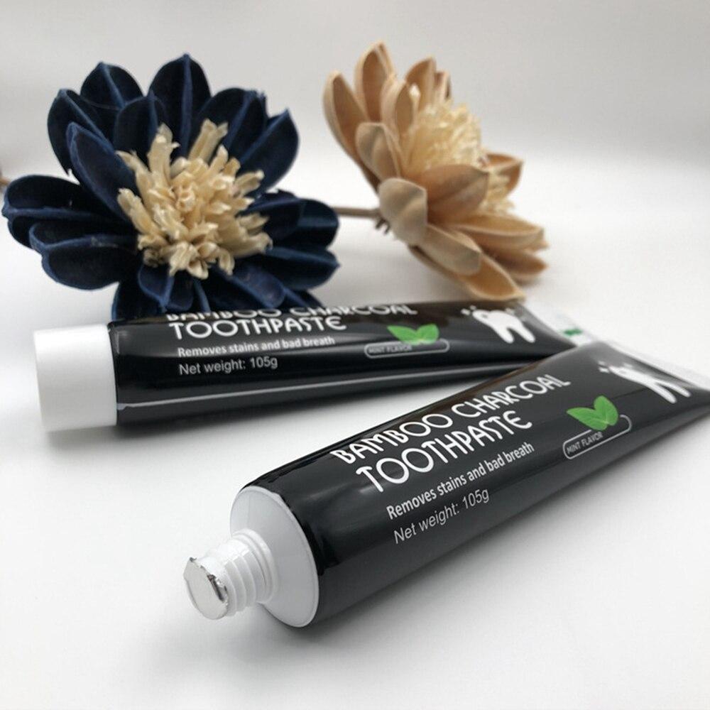105G Bamboo Charcoal Toothpaste Whitening Remove Stains Bad Breath Tartar Oral Hygiene Cavity Care Fresh Mint Flavor Refreshing