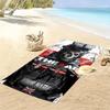 Name Custom Duty Call Ghost Print Beach Towel, Large Soft Quick Dry Towel for Beach Camping Swimming